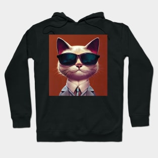 Cool Cat in Shades and a Suit Hoodie